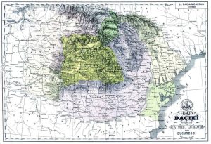Map of modern Dacia